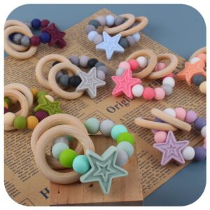 Baby Teether Silicone Star Teeth Toys Bracelet