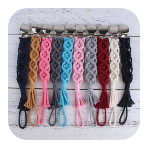 Children Newborn Baby Fashion Woven Anti-Drop Pacifier Chains