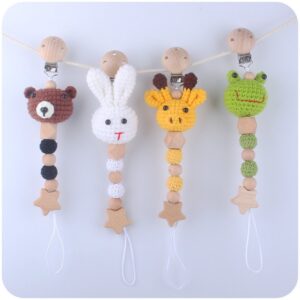 Children Newborn Baby Fashion Cartoon Animal Anti-Drop Pacifier Chains