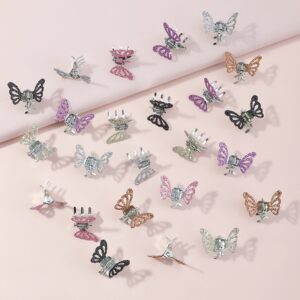 Children Kids Baby Fashion Girls Color Random Butterfly Hair Clips Set