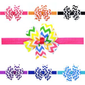 Children Kids Toddlers Fashion Girls Wavy Print Bow Headband