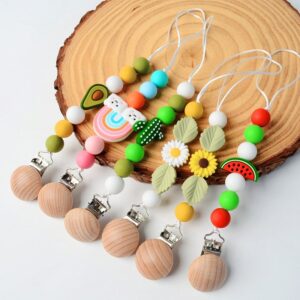 Toddlers Newborn Baby Fashion Cartoon Anti-Drop Pacifier Chains