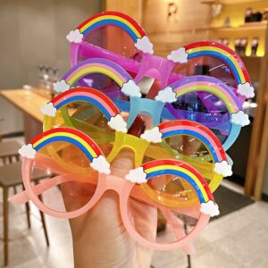 Children's Sunglasses Cute Baby Cartoon Rainbow Frame Sunglasses Boys And Girls Personality Glasses