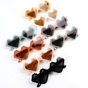 Children Kids Toddlers Heart Pattern Uv Protection Sunglasses