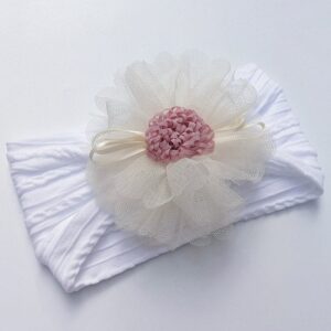 Toddlers Newborn Baby Girls Mesh Floral Nylon Headband Hair Accessories