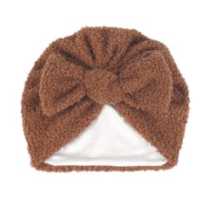 Children Kids Toddler Bow Fleece Turban Cap