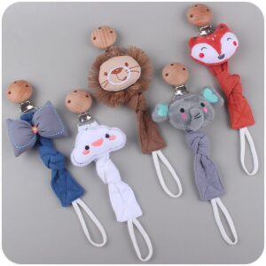Baby Cartoon Animal Pattern Anti-Drop Pacifier Chains
