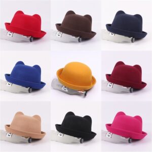 Kids Wool Dome Curled British Vintage Hat