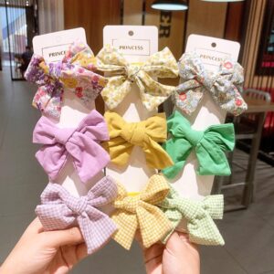 Fashion Girls Floral Bow Design Hairpin