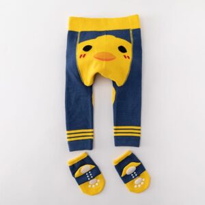 Kids Cute Animal Pattern Leggings And Socks Set