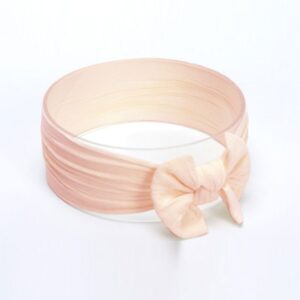 Kids Pure Color Nylon Bowknot Wide Headband