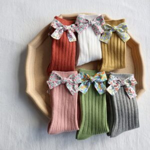Kids Fashion Bowknot Decor Breathable Socks