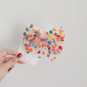 Kids Cute Bow Hairpin Multicolor Polka Dot Gauze Princess Wind Top Clip Headdress