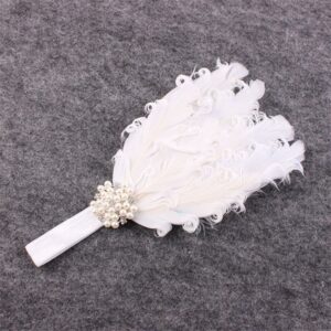 Baby Fashion Solid Color Feather Bow Baby Headband