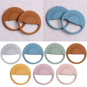 Baby Basic Solid Color Round Silicone Molar Stick Toy