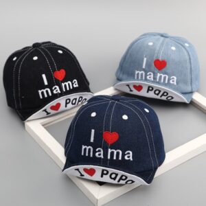 Baby Basic Letter Embroidery Denim Baseball Cap