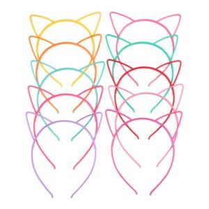 Kids Girls Cute Solid Color Cat Ear Design Hair Hoop