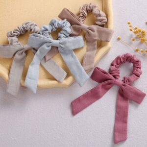 Kids Girls Simple Solid Color Big Bow Elastic Soft Head Rope