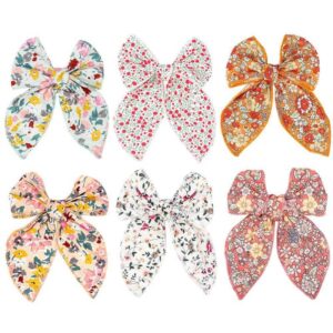 Kids Girls Sweet Floral Big Bow Hairpin