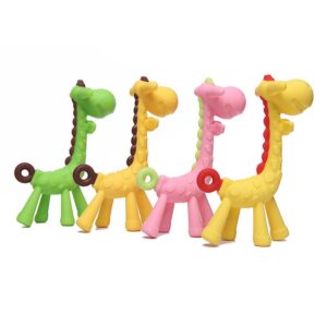Giraffe Shaped Silicone Teeth BPA BPA Free Baby Teeth Baby Silicone Teeth Chew Gifts