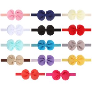 Baby Basic Solid Clor Bow Decor Headband