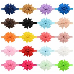 Girls Solid Color Fishtail Bow Design Hair Accessories