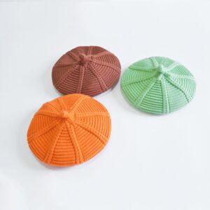 Girls Cute Solid Coloe Knitted Beret