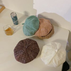 Girls Retro Pumpkin Shape Beret