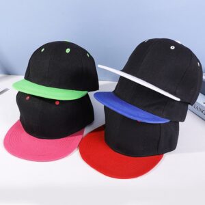 Kids Hip Hop Color Blocking Cap