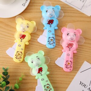 Cute Bear Shape Manual Press Fan Toy