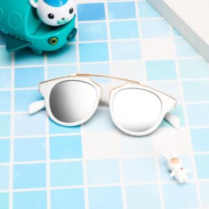 Kids Fashion Metal Frame Decoration Sunglasses