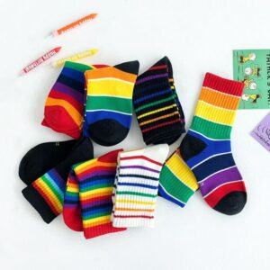Kigs Fashion Rainbow Striped Cotton Socks
