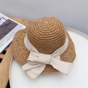 1-4Y Kids Summer Bow Decoration Straw Hat