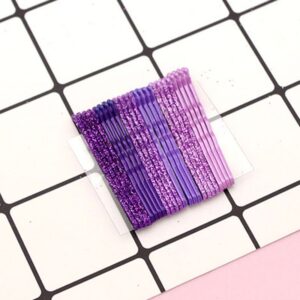 24 Pcs Sweet Girls Metal Shine Sequins Design Hairpins
