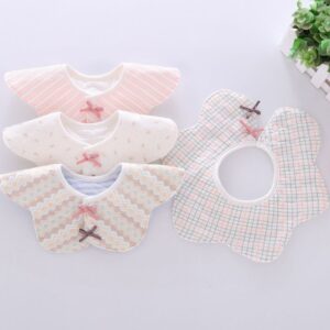 Baby Toddler Flower Pattern Feeding Waterproof Bib Burp Cloth