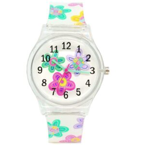 Fresh Style Kids Flower Print Fashion Watch