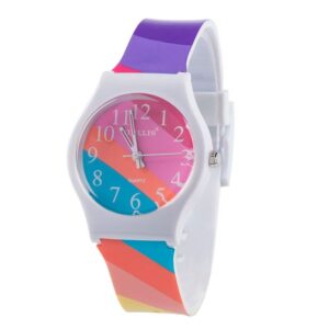 Boys Girls Color Blocking Digital Watch