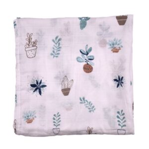 Newborn Baby Fresh Print Cotton Blanket Muslin Blanket