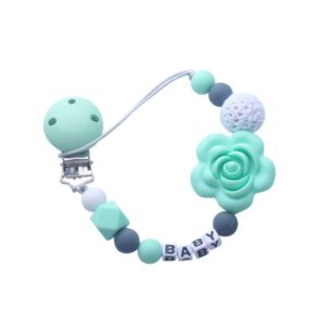 Baby Flower Pattern Silicone Pacifier Chains