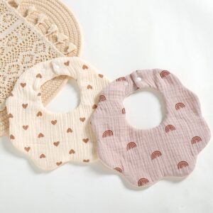 Baby Cute Cartoon Pattern Petal Bib