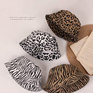 Kids Baby Fashion Spring Leopard Plain Bucket Hats