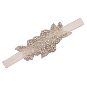 Hot Selling Baby Girls Lace Crystal Leaves Pattern Birthday Party Headbands