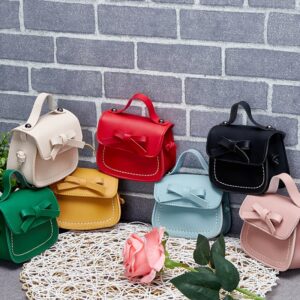 Simple Solid Color Mini Crossbody Bag With Bow