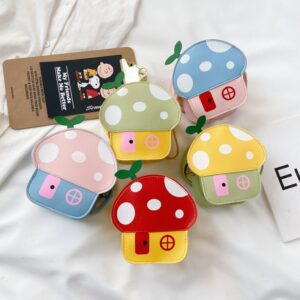 Cartoon Multicolor Mushroom Girls Bag