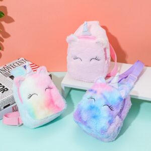 Children's Cartoon Unicorn Plush Chest Bag
