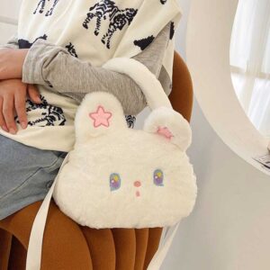 Kids Cute Cartoon Cat Plush Crossbody Bag