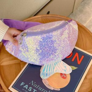 Kids Casual Cute Cartoon Sequins Waist Chest Bag