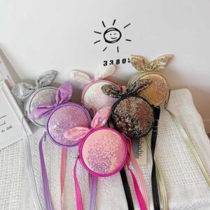 Kids Casual Cute Cartoon Sequins Crossbody Bag