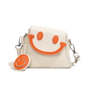 Kids Girls Fashion Casual Cute Smiley Pattern Crossbody Bag