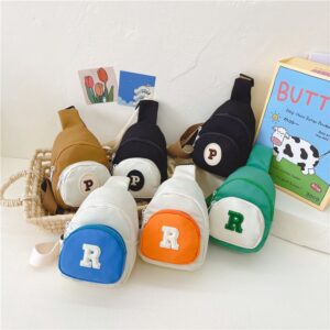 Kids Unisex Fashion Casual Sports Letters Color Matching Chest Bag